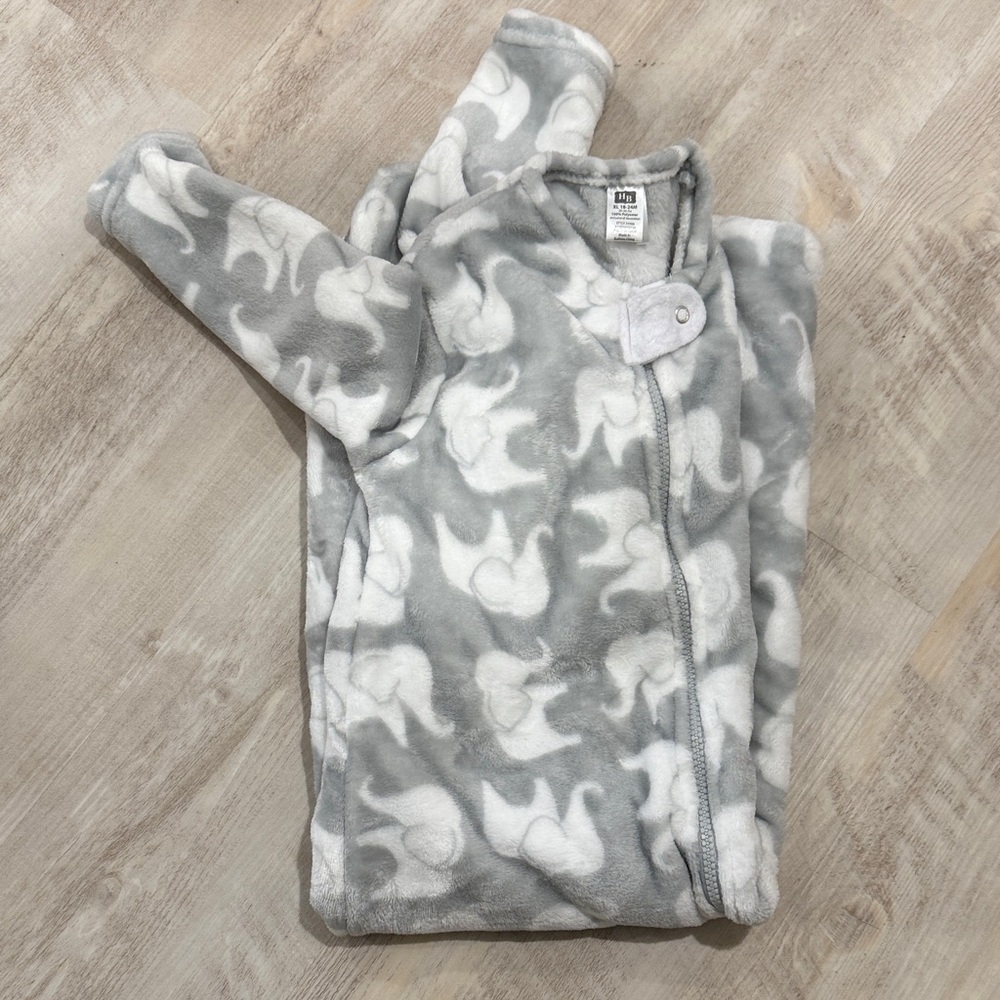 Hudson Baby Gray and White Elephant Sleep Sack